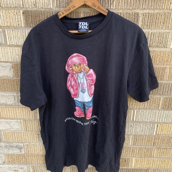 Killa Cam Bear Men's Large T-Shirt Polo Parody Dipset Cam'ron Y2K Rap Hip-Hop - Picture 1 of 6